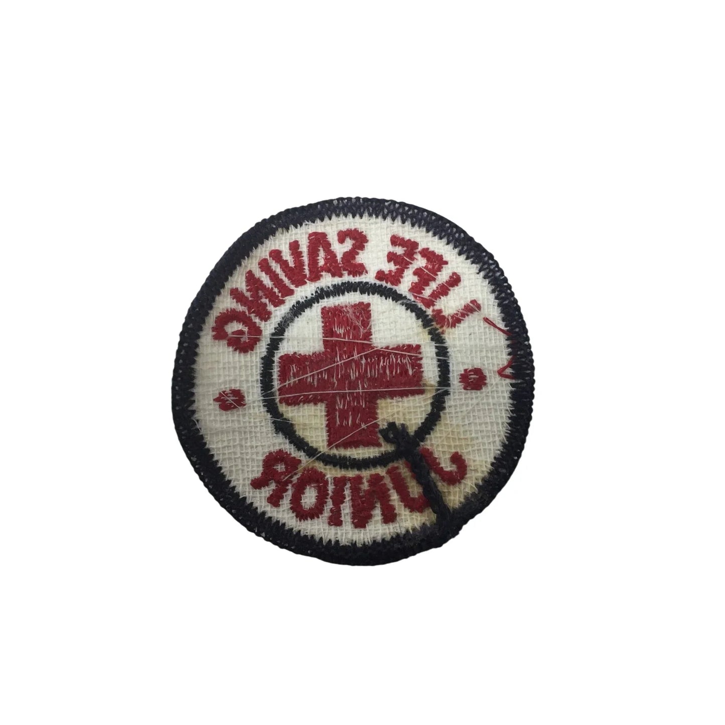 Vintage LIFE SAVING JUNIOR Red Cross Circle Patch - A+ Stuff - Collectibles - A+ Stuff