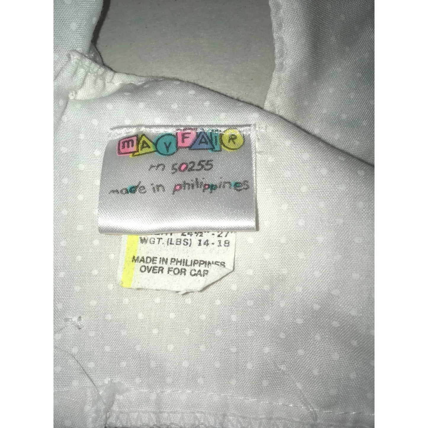 Vintage MayFair Baby Sun Dress Size 14 - 18lbs - White, Pink, Blue & Yellow - Mayfair - Baby & Toddler Dresses - A+ Stuff