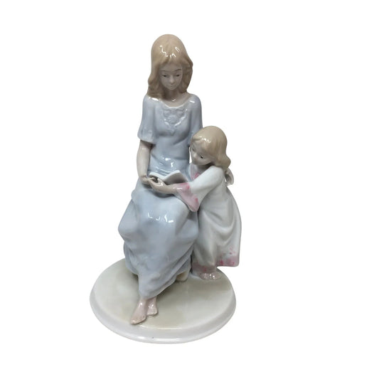 Vintage MEICO Mother Reading To Daughter Figurine - meico - Figurines - A+ Stuff