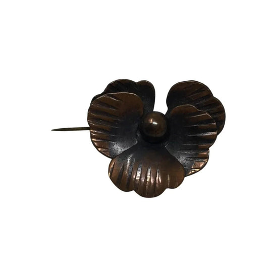 Vintage Metal Flower Pin - Missing a petal - A+ Stuff - pin - A+ Stuff