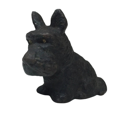Vintage Miniature 2'' Black Cast Iron Scottish Terrier Scotty Dog Figurine - A+ Stuff - Figurines - A+ Stuff