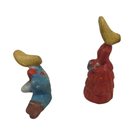 Vintage Miniature Ceramic Bisque Figurines (2) - A+ Stuff - Figurines - A+ Stuff