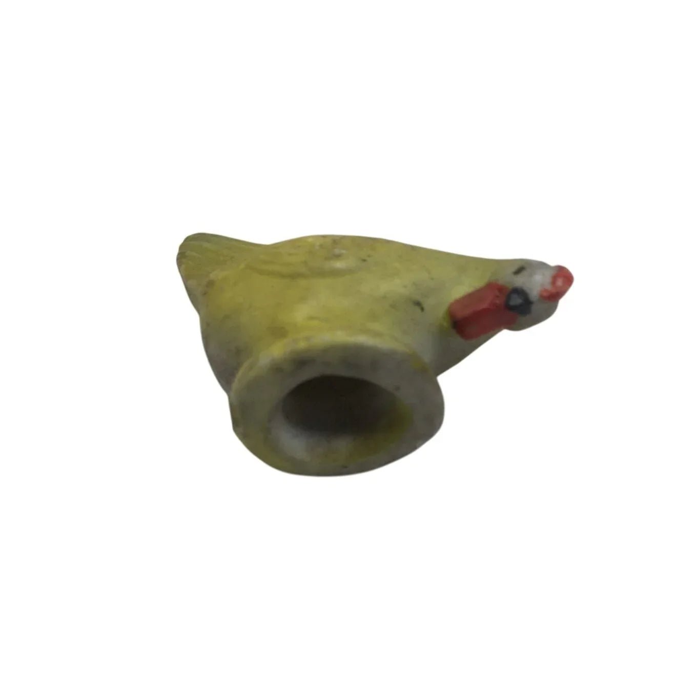 Vintage Miniature Yellow Ceramic Chicken Hen Figurine - A+ Stuff - Figurines - A+ Stuff