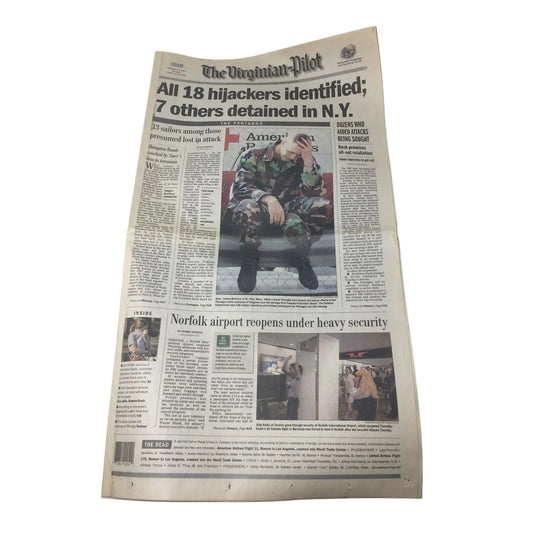 Vintage Newspapers from Sept 12 - 14, 2001 and Oct. 8, 2001 - A+ Stuff - Collectibles - A+ Stuff