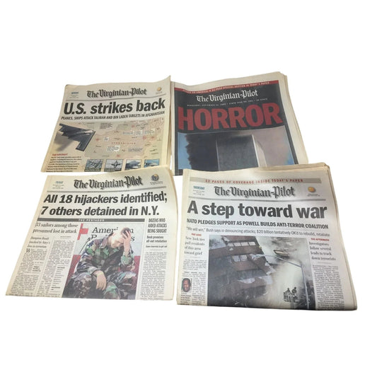 Vintage Newspapers from Sept 12 - 14, 2001 and Oct. 8, 2001 - A+ Stuff - Collectibles - A+ Stuff