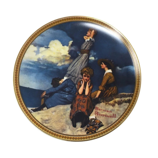 Vintage Norman Rockwell "Waiting on The Shore" Collector Plate - A+ Stuff - Plates - A+ Stuff