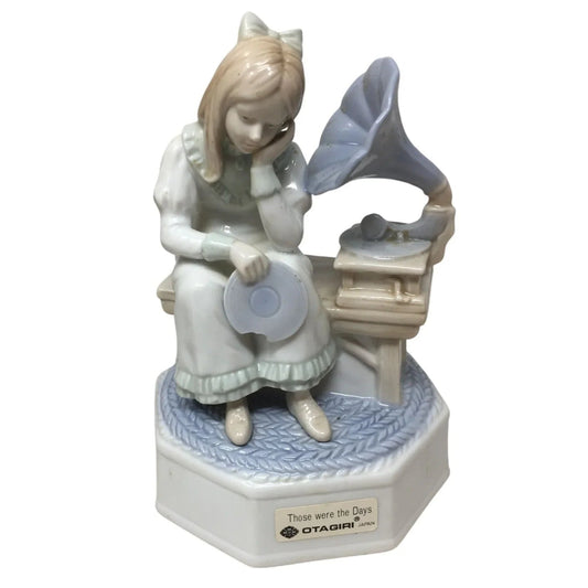 Vintage Otagiri Handmade Porcelain Musical Wind - Up Figurine - A+ Stuff - Figurines - A+ Stuff