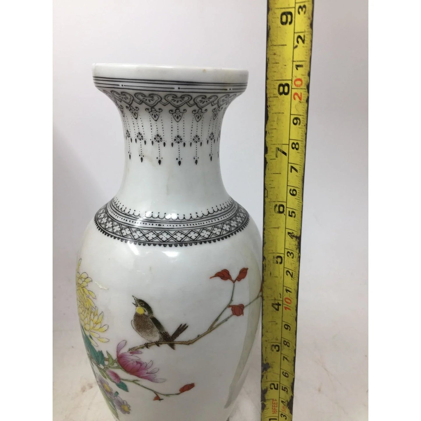Vintage Porcelain Hand Painted Glazed Chinese Vase - A+ Stuff - Vase or Holder - A+ Stuff