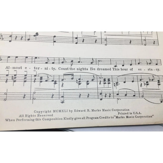 Vintage Sheet Music - ''Don't Count The Stars'' - A+ Stuff - SHEET MUSIC - A+ Stuff