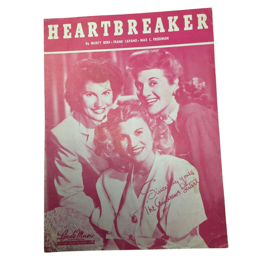 Vintage Sheet Music ''Heartbreaker'' by Morty Berk, Frank Capano, Max C Freedman - A+ Stuff - SHEET MUSIC - A+ Stuff