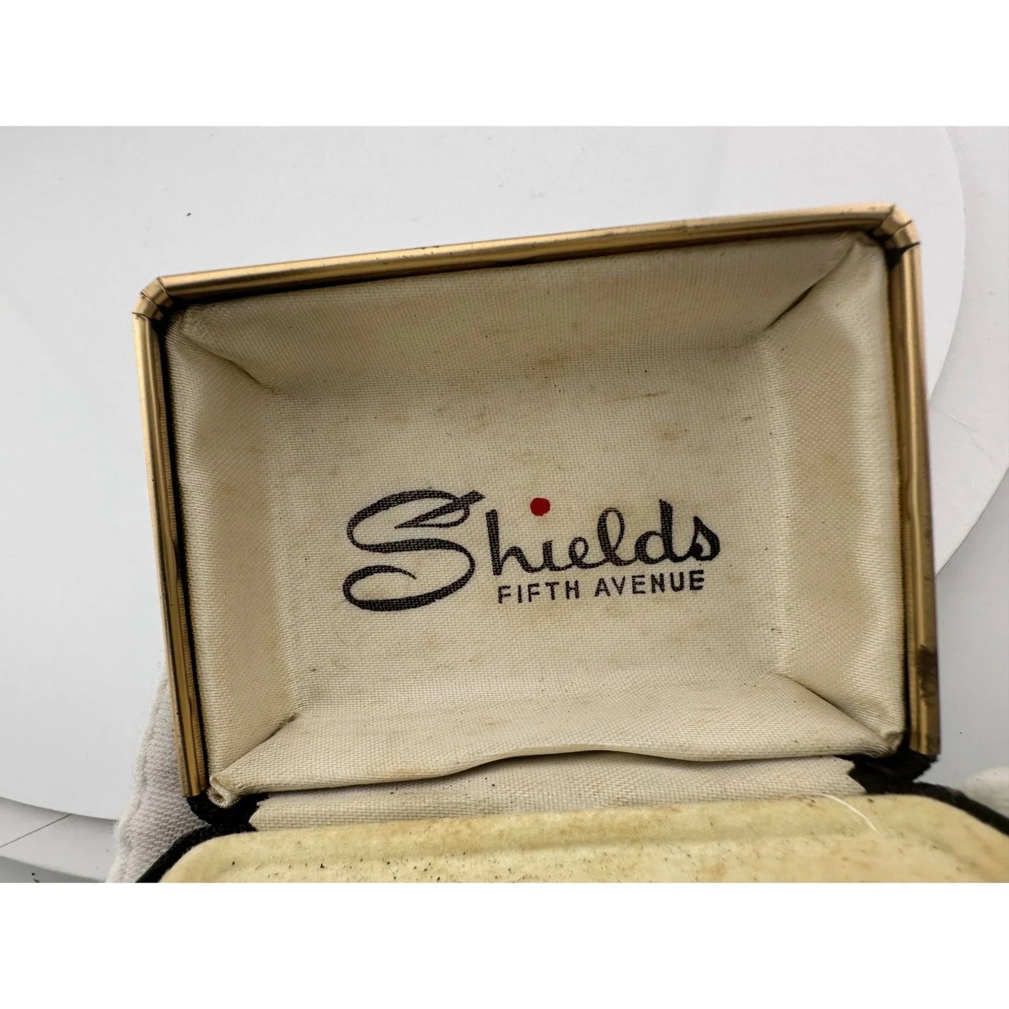 Vintage Shields Fifth Avenue Black and Gold Jewelry Box for Cufflinks - A+ Stuff - Jewelry Box - A+ Stuff