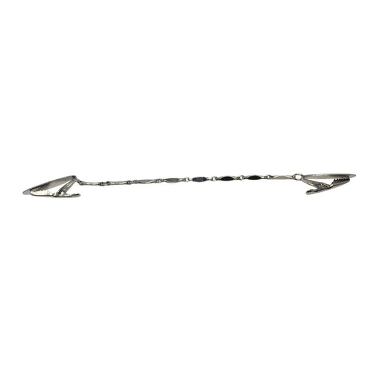 Vintage Silver tone Tie Clip with Chain - A+ Stuff - Jewelry - A+ Stuff