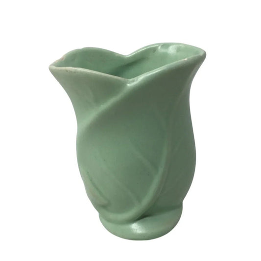 Vintage Small Green Leaf Flower Vase/Planter (Chipping on rim) - A+ Stuff - Vase or Holder - A+ Stuff