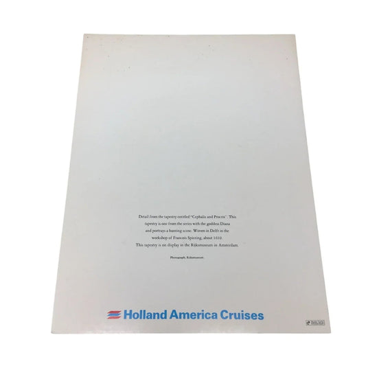 Vintage S.S "Veedam" Dinner Menu from Holland America Cruises - unbranded - A+ Stuff