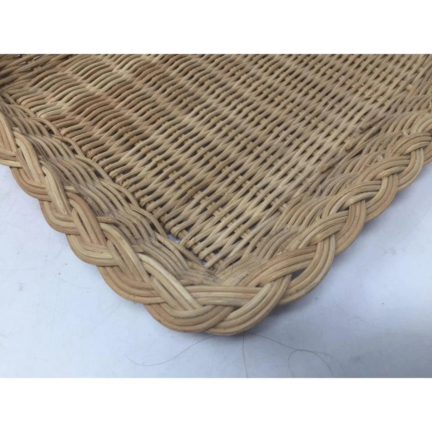 Vintage Tan Rectangular Wicker Basket - about 10 by 8'' - A+ Stuff - Collectibles - A+ Stuff