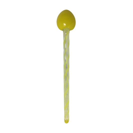 Vintage Yellow and Clear Glass Spoon/stirrer - A+ Stuff - Spoons - A+ Stuff