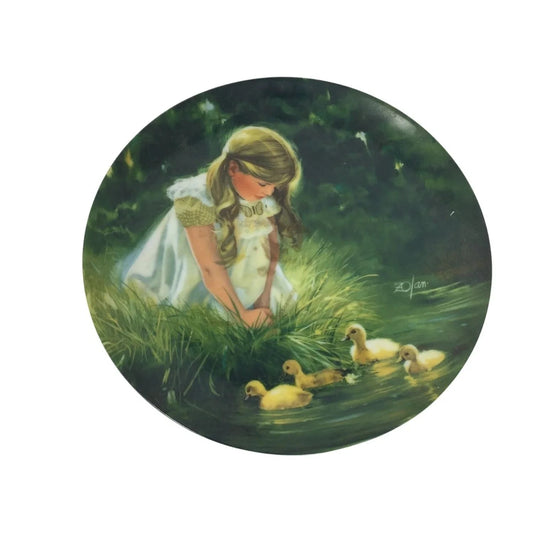 Vintage Zolan Collector Plate ''Golden Moment'' (7.5'' Wide) - zolan - Plates - A+ Stuff