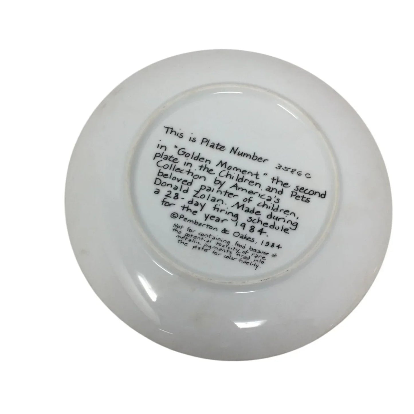 Vintage Zolan Collector Plate ''Golden Moment'' (7.5'' Wide) - zolan - Plates - A+ Stuff