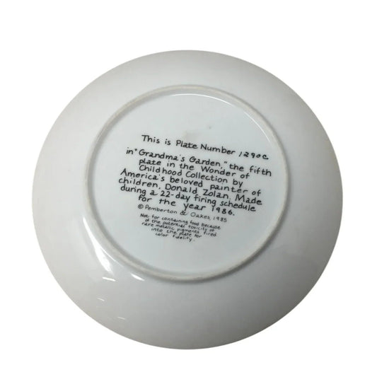 Vintage Zolan "Grandma's Garden" Limited Edition Collectible Plate - zolan - Plates - A+ Stuff