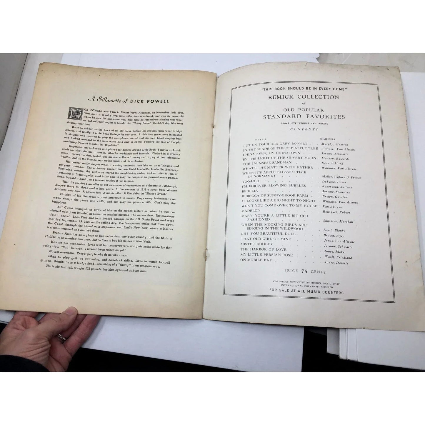 Volume 1 - Warner Bros Song Folio with words and music - A+ Stuff - SHEET MUSIC - A+ Stuff