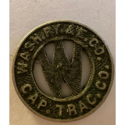 Washington DC Capital Transit Company One Fare Transit Token - A+ Stuff - Collectible Coins & Currency - A+ Stuff