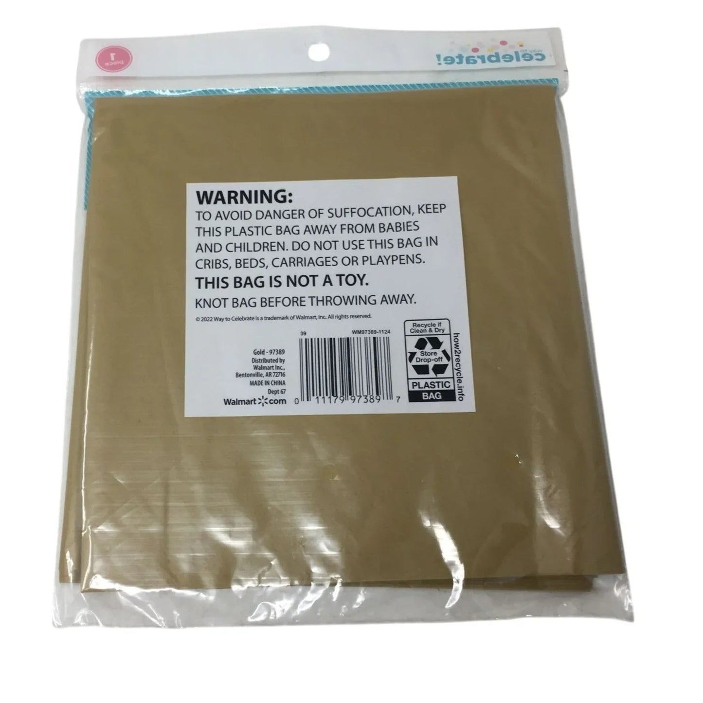 Way To Celebrate Rectangle Gold Table Covers 54” by 108” NEW - A+ Stuff - Holiday Table Decor - A+ Stuff