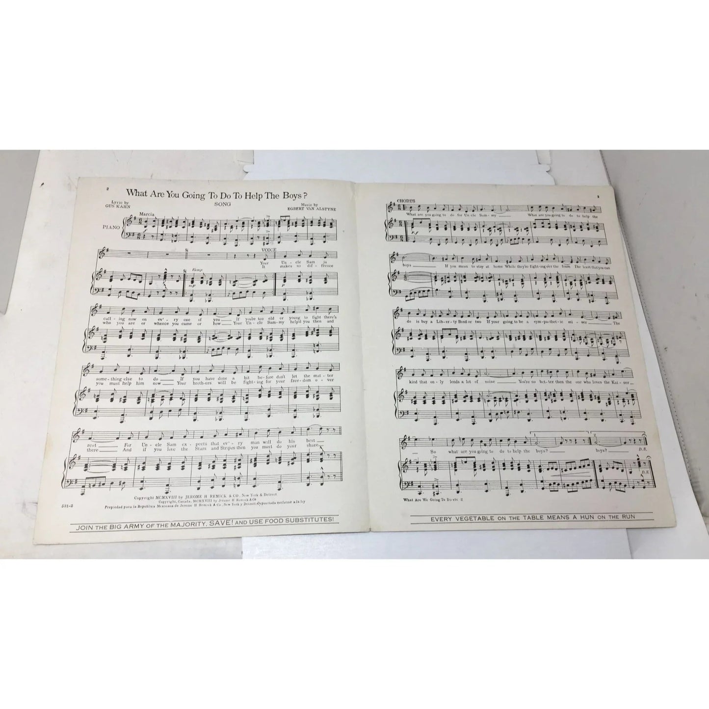 ''WHAT ARE YOU GOING TO DO TO HELP THE BOYS?'' Sheet Music book - A+ Stuff - sheet music - A+ Stuff