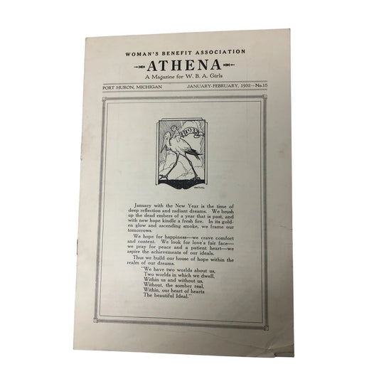 ''Woman's Benefit Association ATHENA A Magazine for W.B.A. Girls'' - A+ Stuff - Magazine - A+ Stuff