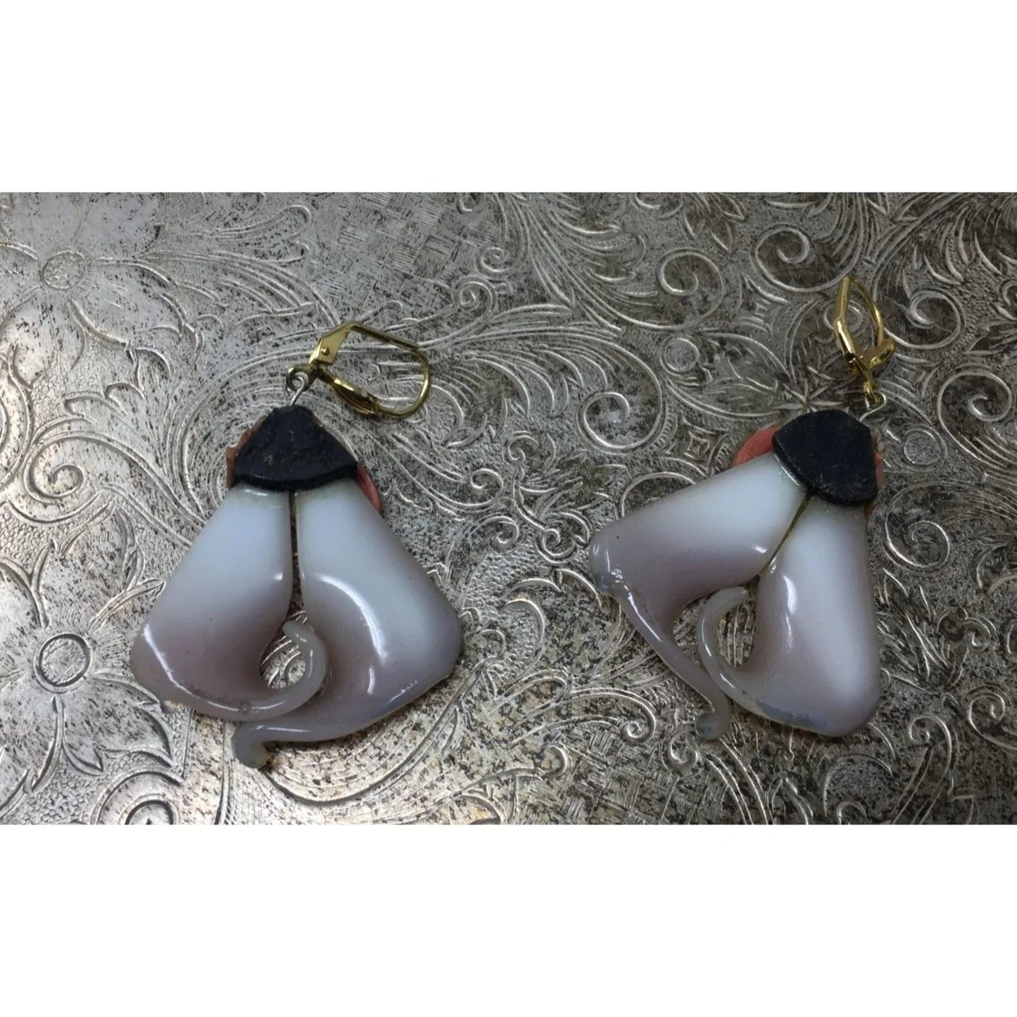 Women's Beautiful Pink and Gold Tone Dangle Earrings - A+ Stuff - earrings - A+ Stuff