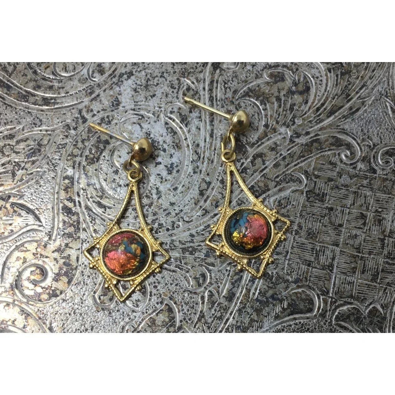 Women's Beautiful ''Rainbow flake'' Dangle Earrings - A+ Stuff - Earrings - A+ Stuff