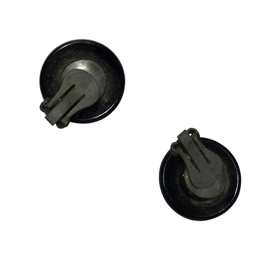 Women's Black and Silver Tone Clip On Earrings - A+ Stuff - Earrings - A+ Stuff