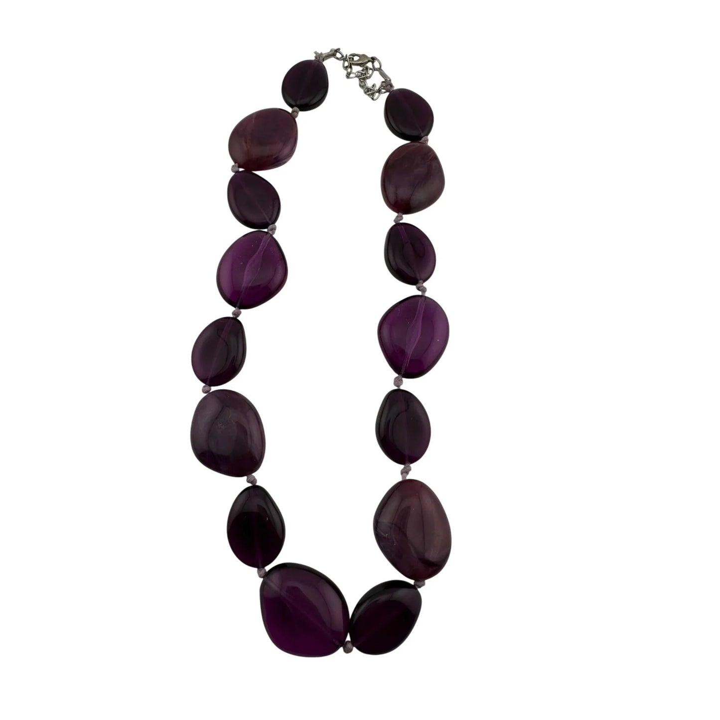 Women's Chunky Purple Necklace with Clasp - A+ Stuff - necklace - A+ Stuff