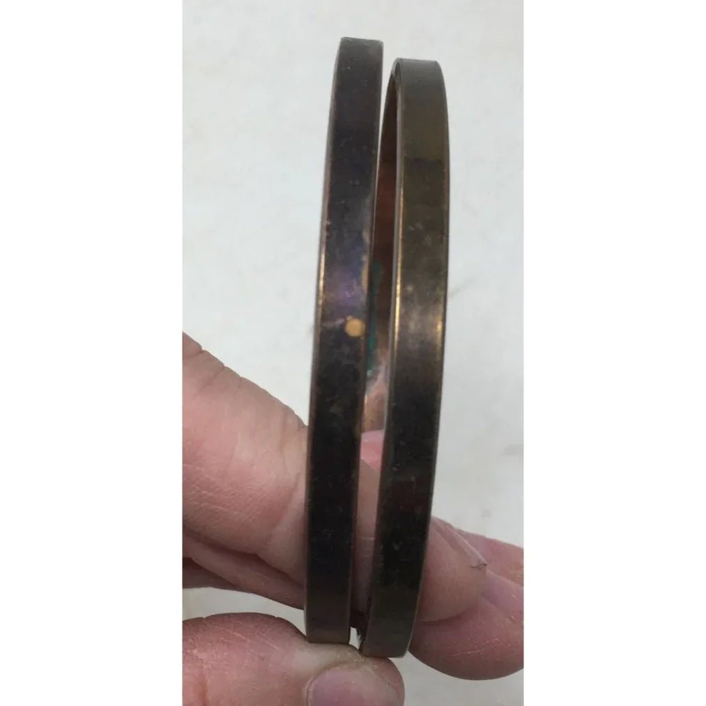 Women's Copper Tone Bangle Bracelets (2) - A+ Stuff - Bracelet - A+ Stuff