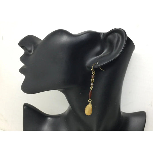 Women's Dangle/Drop Earrings - Gold Tone with Multi Colored Gemstones - A+ Stuff - earrings - A+ Stuff