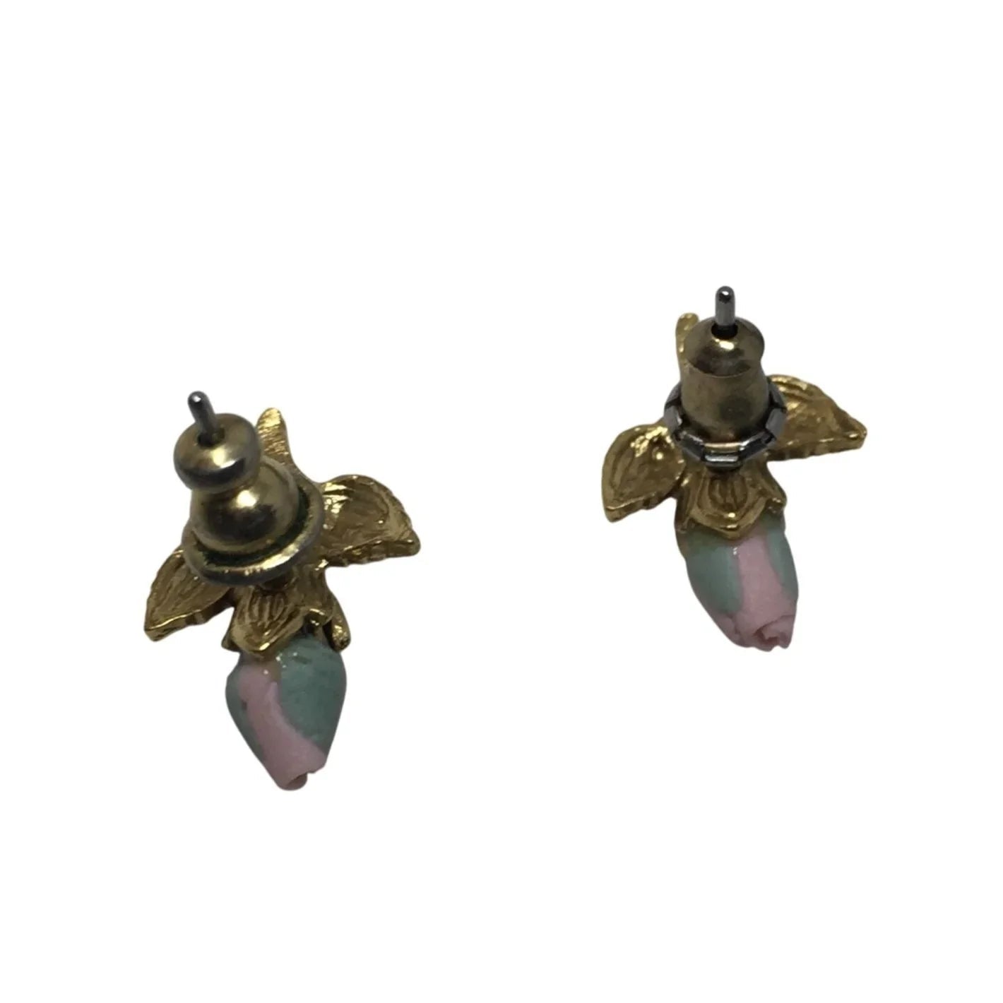 Women's Gold Tone Dainty Flower Rose Bud Stud Earrings - A+ Stuff - Earrings - A+ Stuff