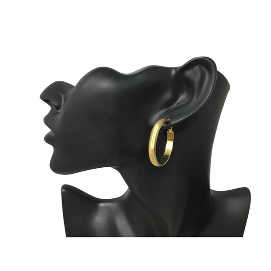 Women's Gold Tone Hoop Earrings - A+ Stuff - Earrings - A+ Stuff