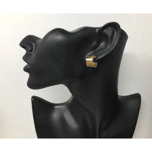 Women's Gold Tone Small Hexagon Shaped Hoop Earrings - A+ Stuff - Earrings - A+ Stuff