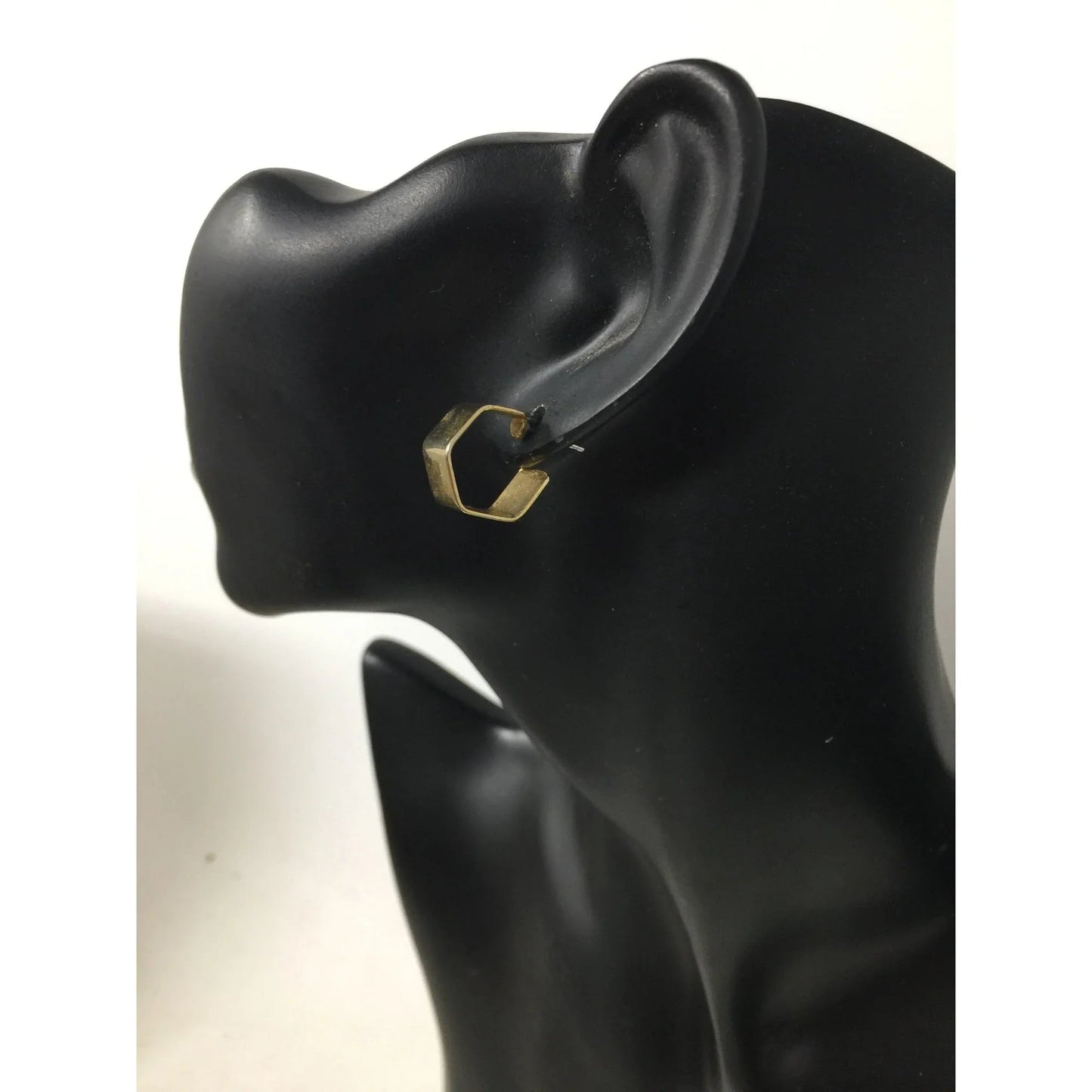 Women's Gold Tone Small Hexagon Shaped Hoop Earrings - A+ Stuff - Earrings - A+ Stuff