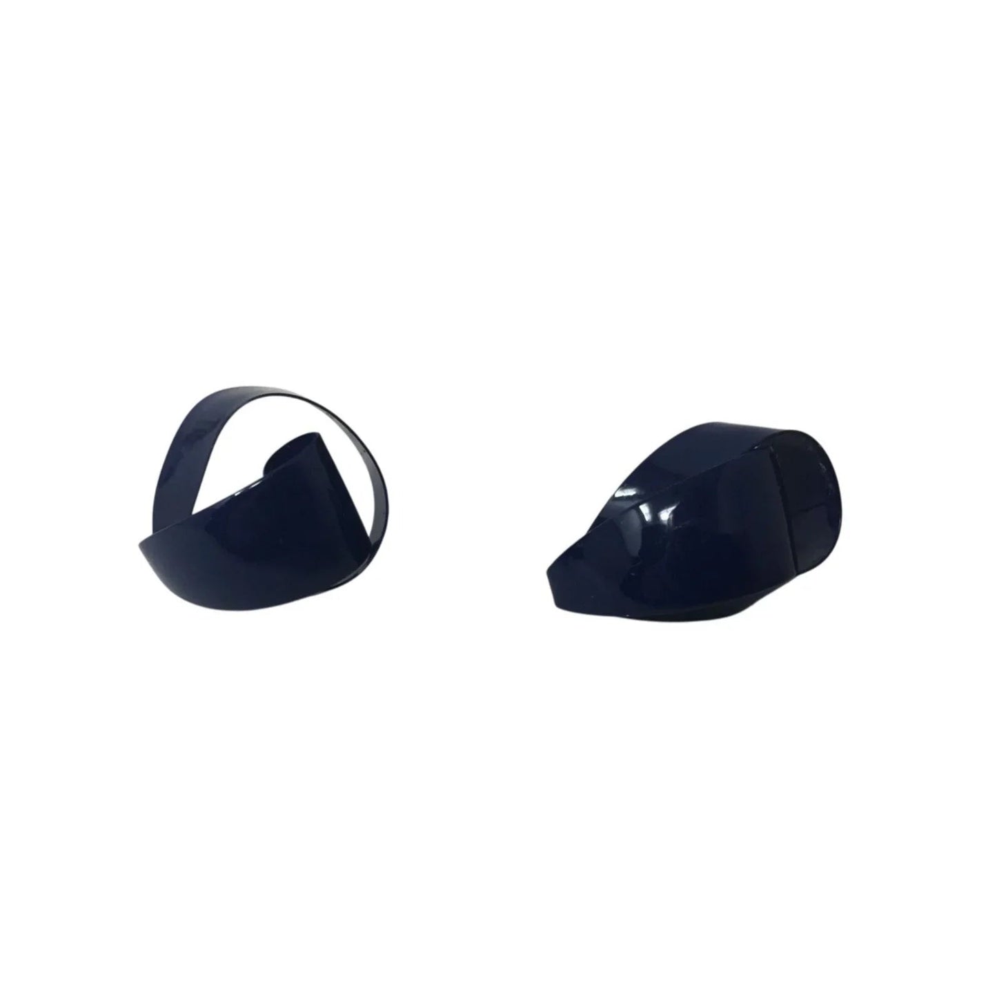 Womens Navy Blue Unique Twisted Earrings - A+ Stuff - Earrings - A+ Stuff