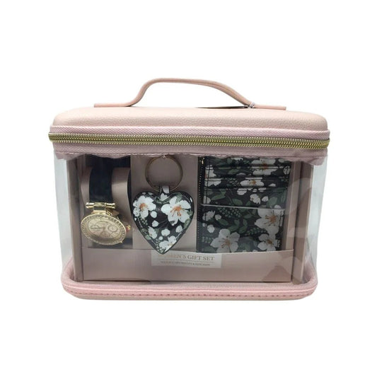 Women's Reusable Vanity Bag Gift Set with Watch, Card Wallet & Keychain - NEW - A+ Stuff - gift set - A+ Stuff