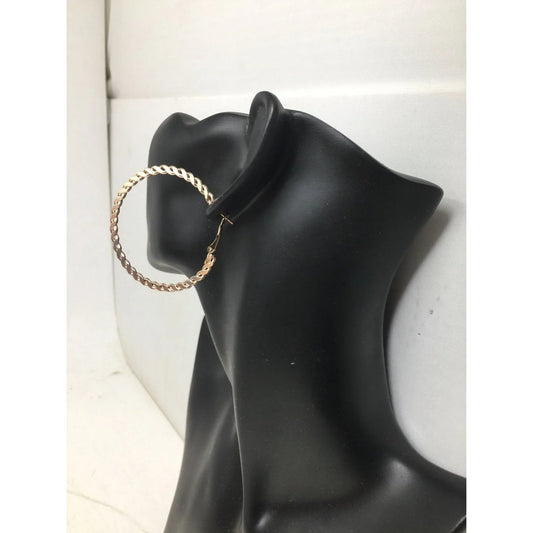 Women's Rose Gold Twisted Hoop Earrings (Like new) - A+ Stuff - Earrings - A+ Stuff