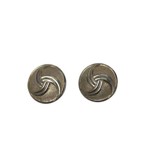 Women's Round Circle Clip On Earrings with Swirl Design - A+ Stuff - Earrings - A+ Stuff