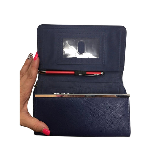 Women's ''Safe Keeper'' Navy Blue Wallet/Clutch - A+ Stuff - Wallet - A+ Stuff