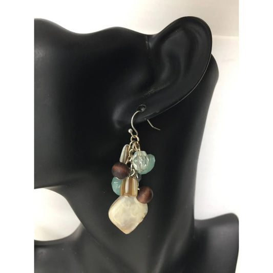 Women's Shell and Bead Dangle Earrings - A+ Stuff - Earrings - A+ Stuff