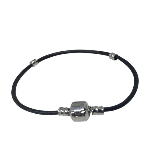 Women's Silver and Black Rope Bracelet - A+ Stuff - Bracelet - A+ Stuff