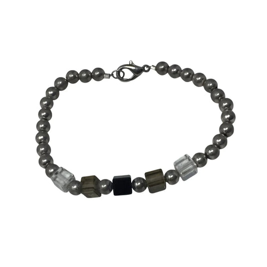 Women's Silver Beaded Bracelet with Clasp - A+ Stuff - Bracelet - A+ Stuff