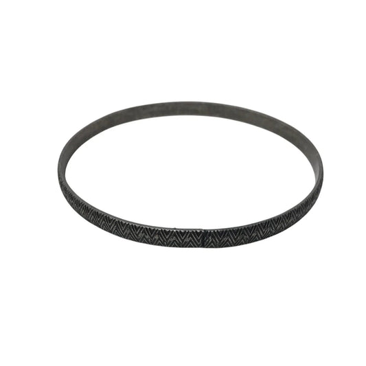 Women's Silver Tone Bangle Bracelet with Geometric Design - A+ Stuff - Bracelet - A+ Stuff