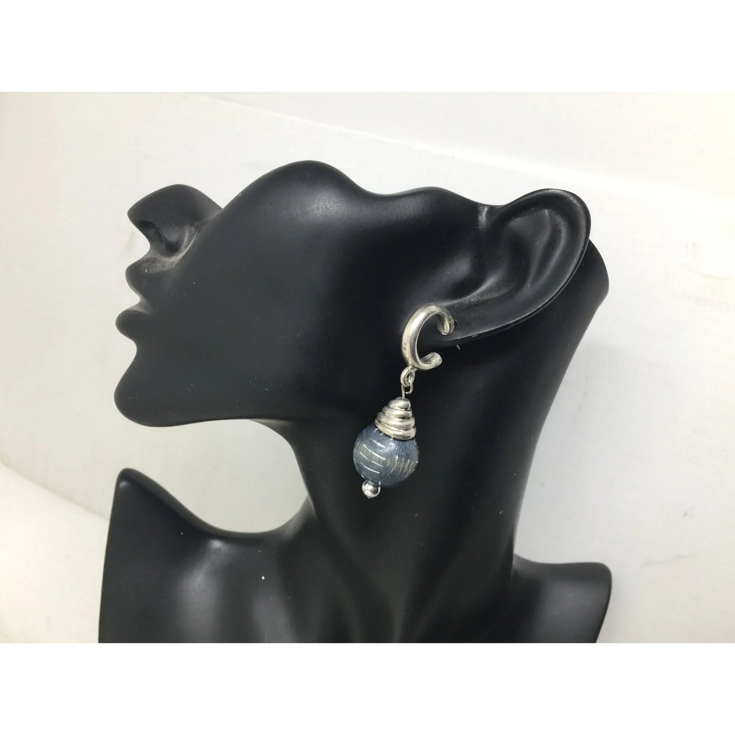 Women's Silver Tone Dangle Hoop Earrings - A+ Stuff - Earrings - A+ Stuff