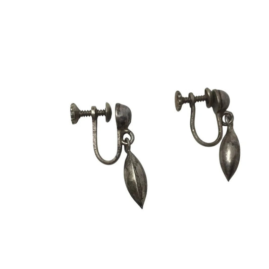 Women's Silver Tone Screw Back Dangle Earrings With Clear Plastic Case - A+ Stuff - Earrings - A+ Stuff