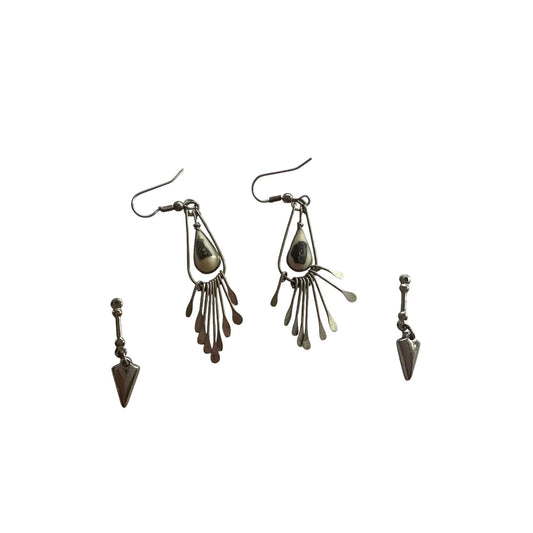 Women's Silver Toned Teardrop Dangle Earrings - A+ Stuff - earrings - A+ Stuff